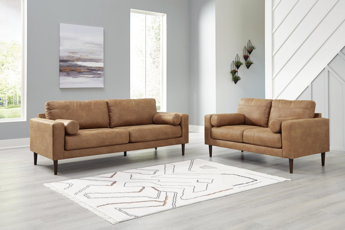 Telora Living Room Sets Collection - Caramel