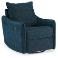 McBurg Swivel Power Recliner - Navy