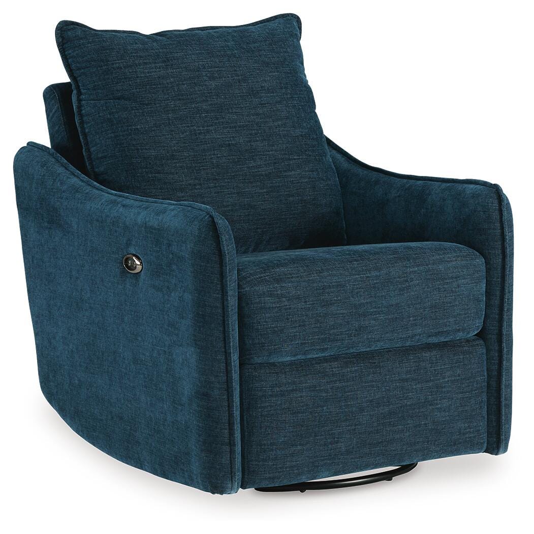 McBurg Swivel Power Recliner - Navy
