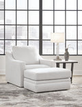 Maitelynn Chair and Ottoman - Chalk