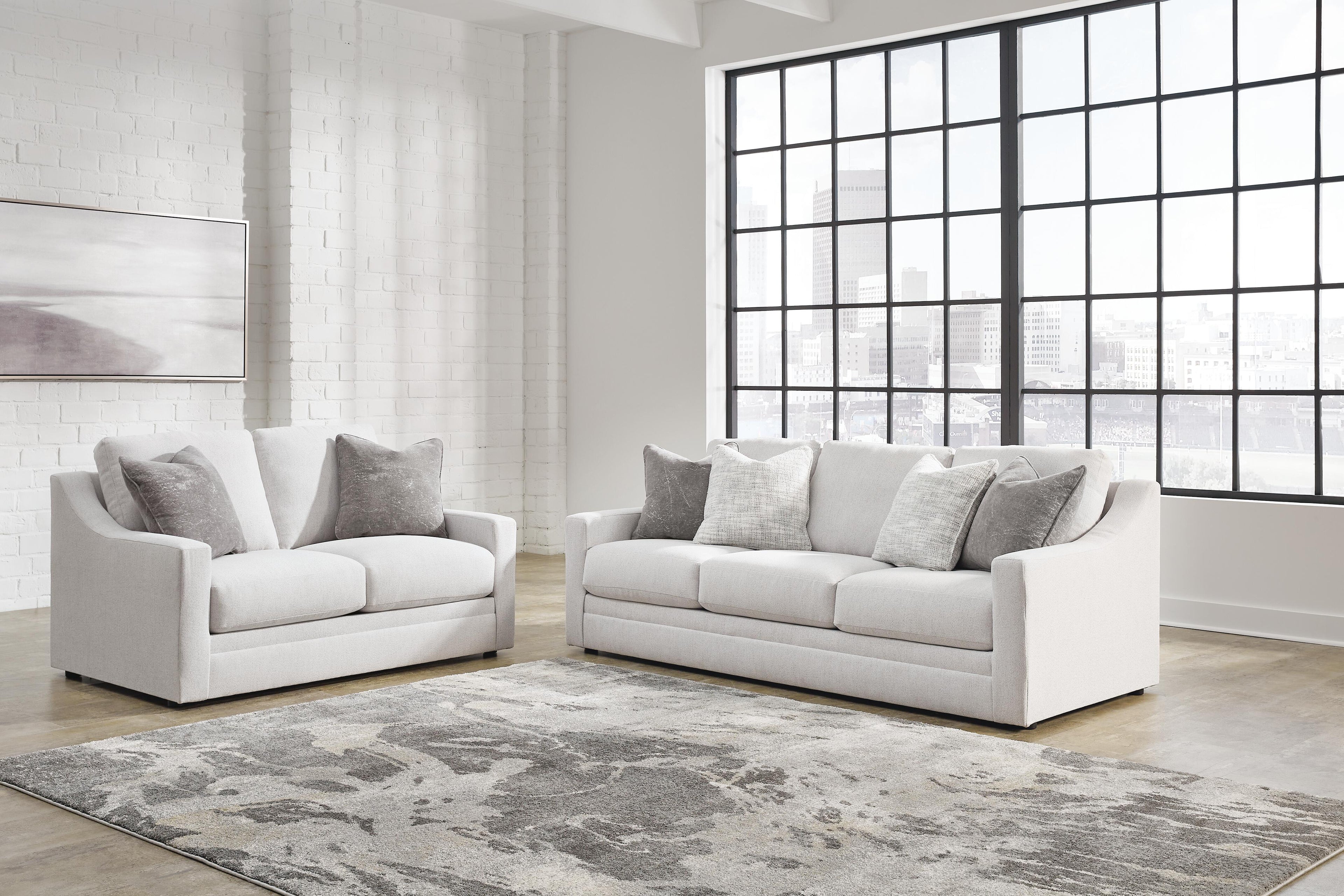 Maitelynn Sofa and Loveseat - Chalk
