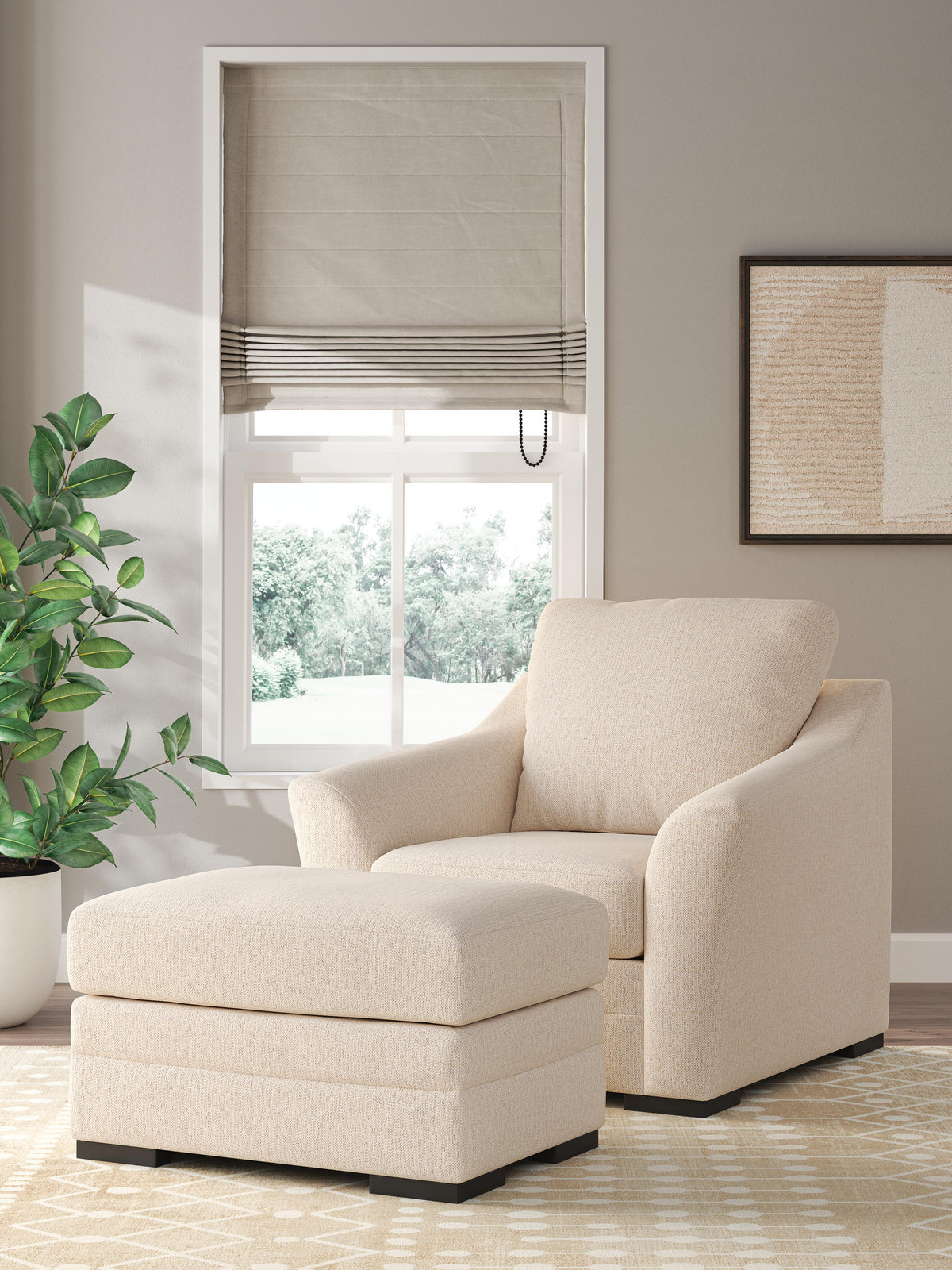 Lango Chair and Ottoman - Jute
