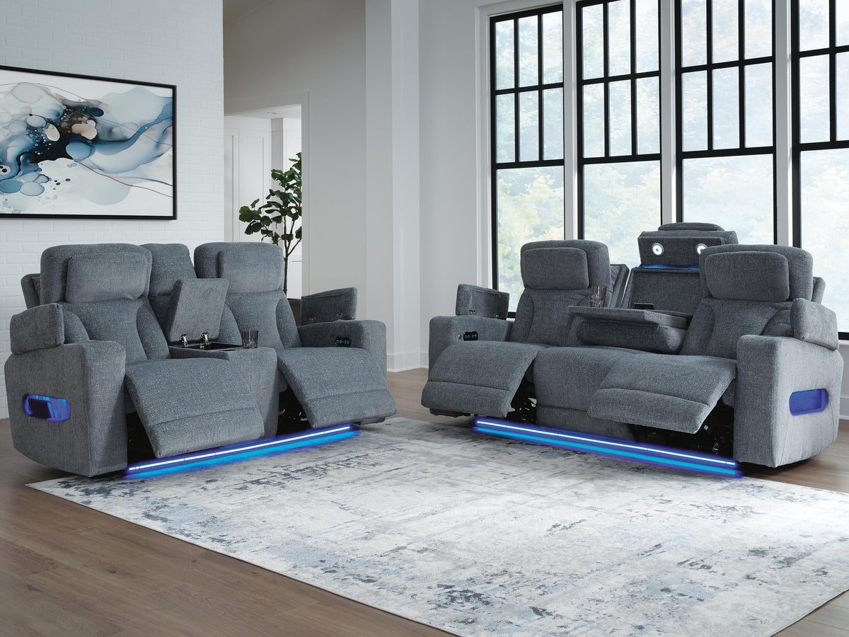 Forest Lake Living Room Sets Collection - Steel
