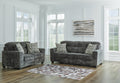 Lonoke Sofa and Loveseat - Gunmetal