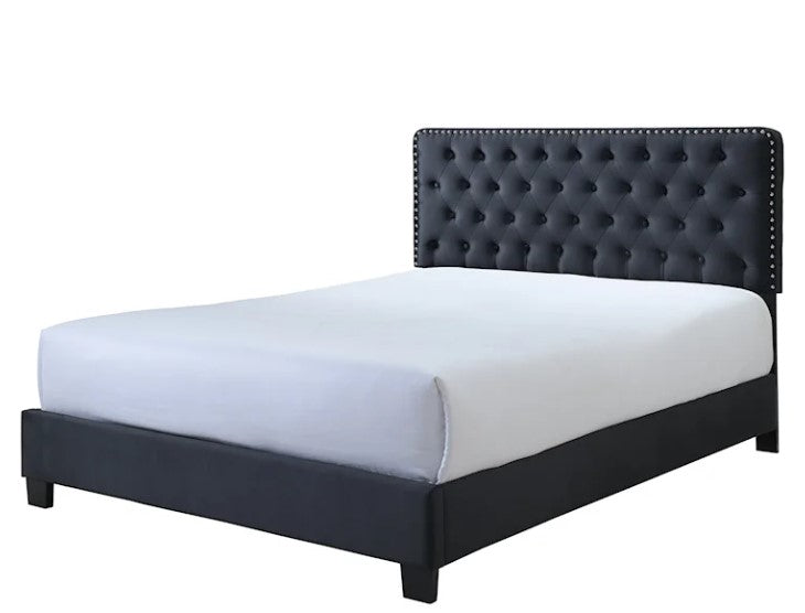 BLACK QUEEN BED (FLOOR SAMPLE LAST ONE )