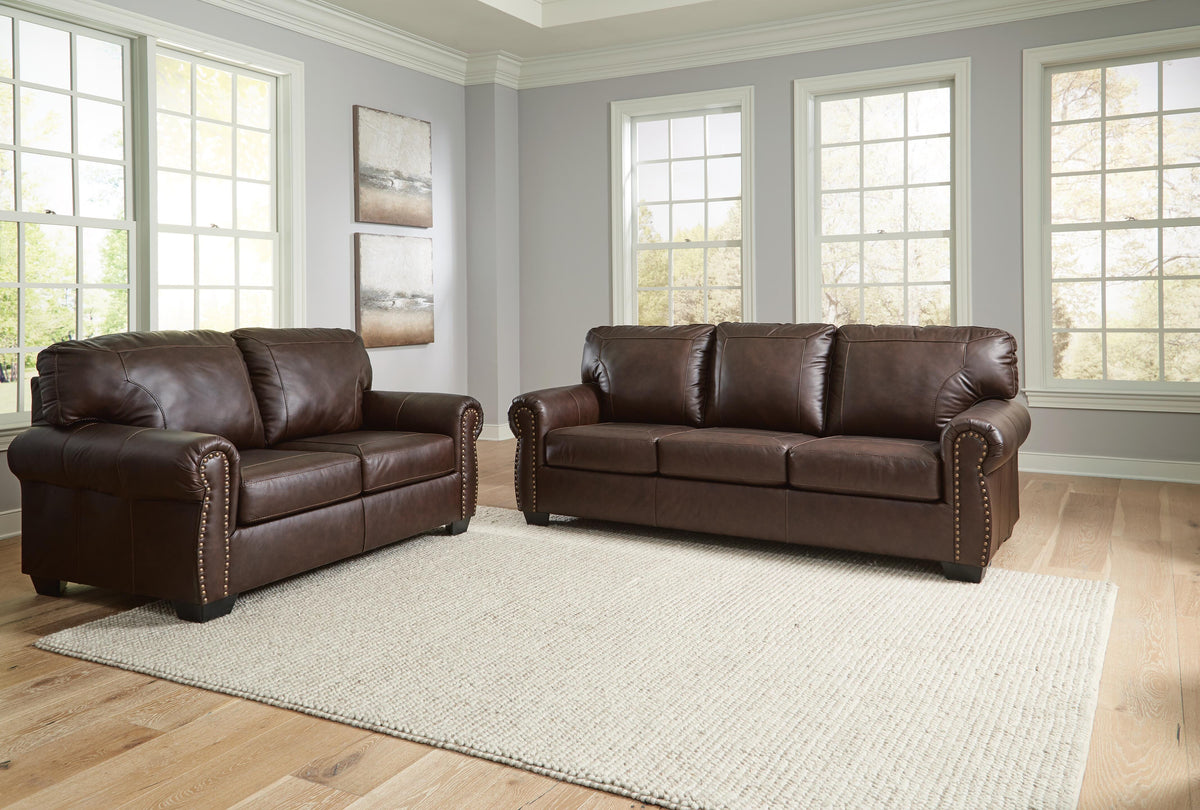 Colleton Sofa and Loveseat - Dark Brown
