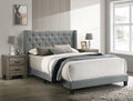 QUEEN BED GREY MAKAYLA ( FLOOR SAMPLE SALE LAST ONE)