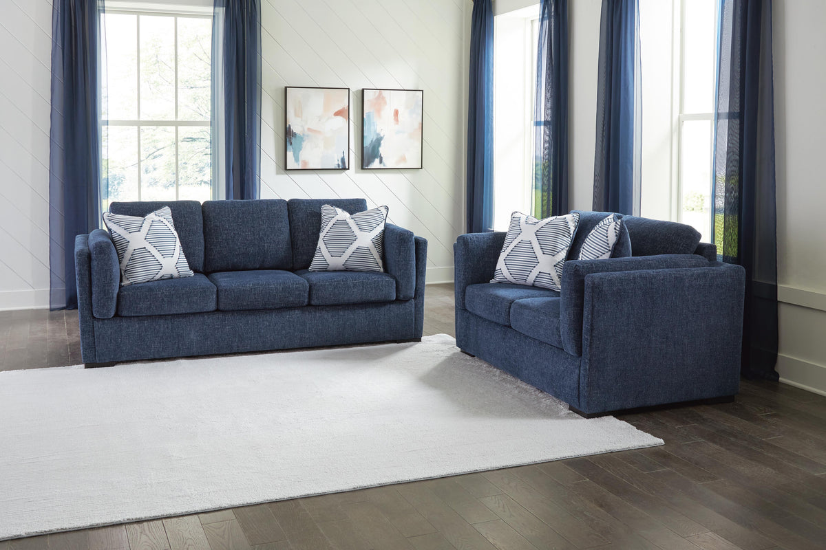 Evansley Living Room Sets Collection - Navy