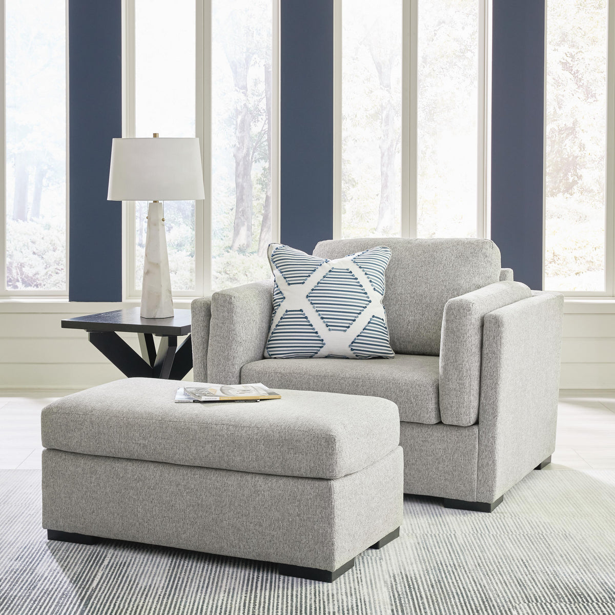 Evansley Living Room Sets Collection - Pewter