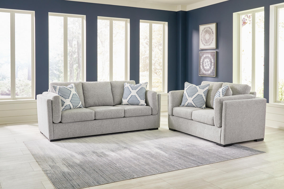 Evansley Living Room Sets Collection - Pewter