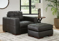 Luigi Chair and Ottoman - Thunder