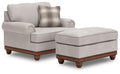 Stoughton Chair and Ottoman - Sandstone