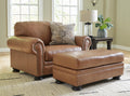 Carianna Chair and Ottoman - Caramel