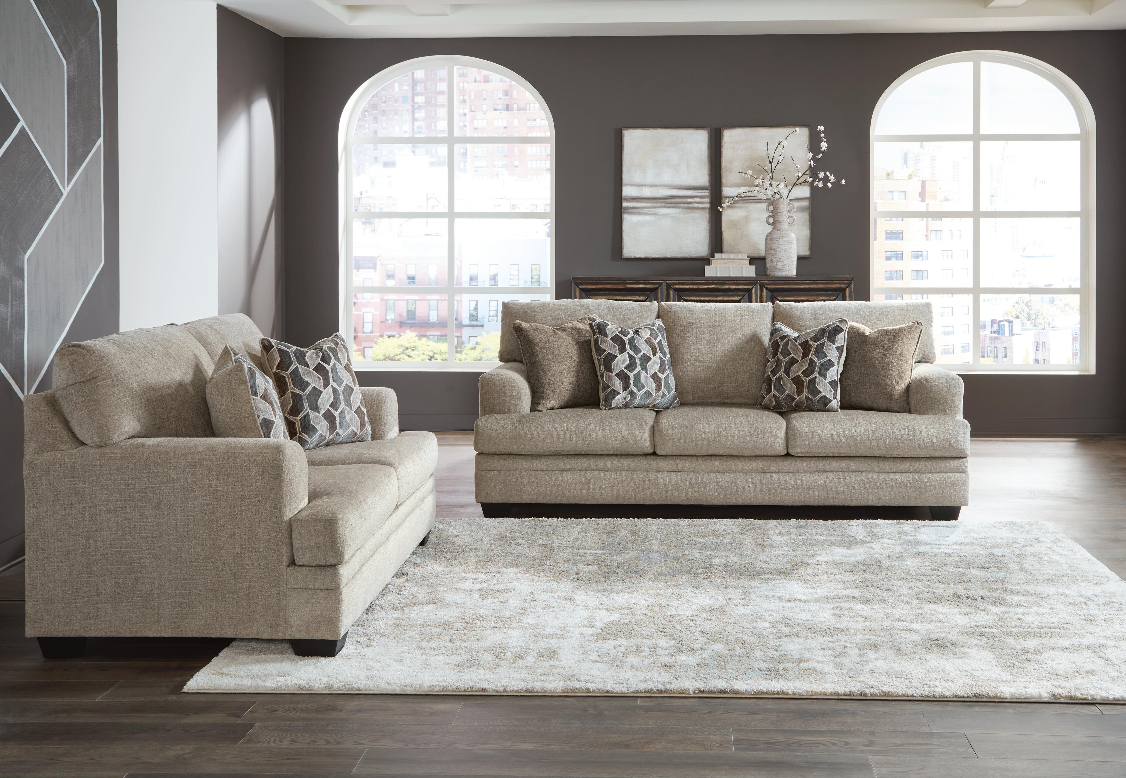 Stonemeade Sofa and Loveseat - Taupe