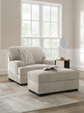 High Profile Chair and Ottoman - Taupe