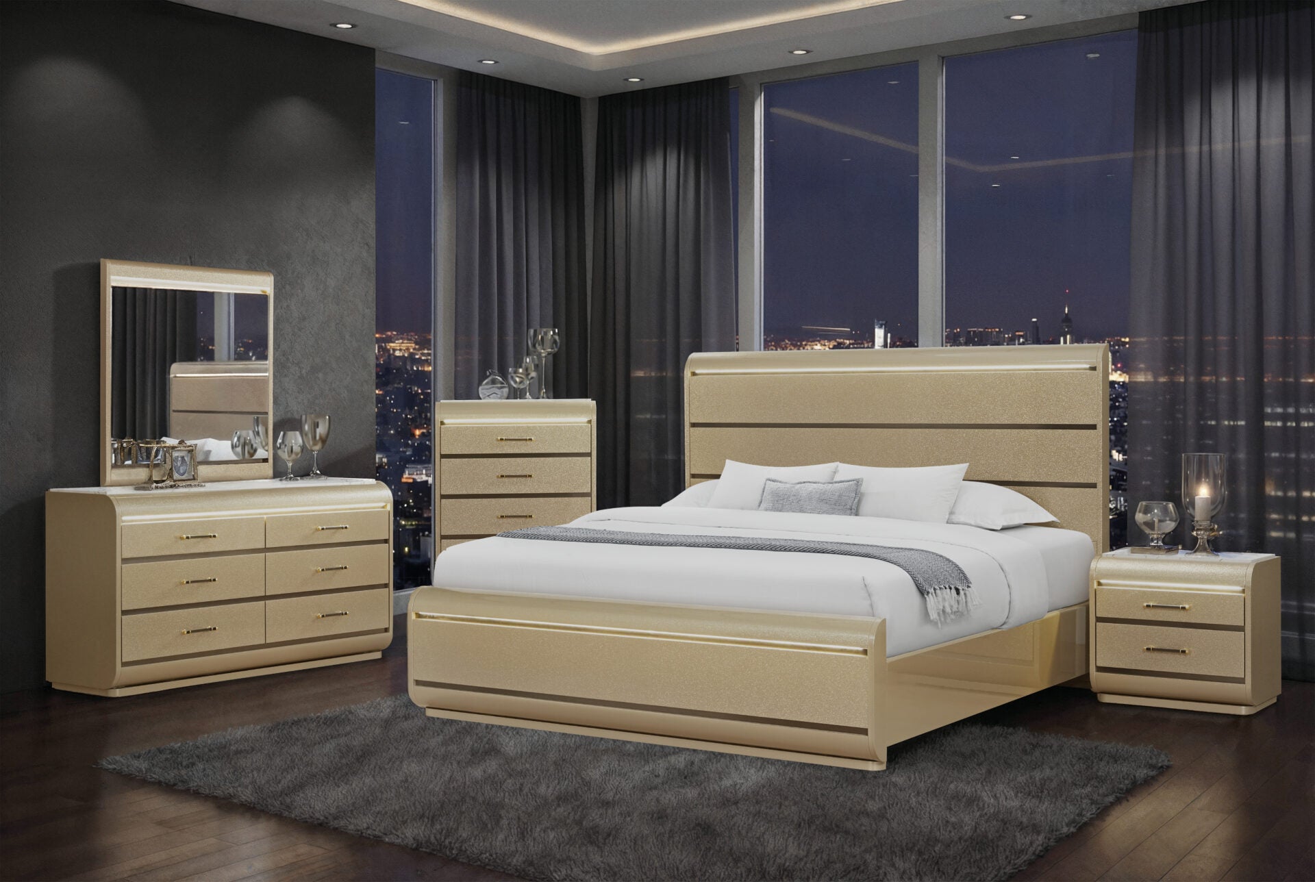 Genesis Bedroom Collection - Gold