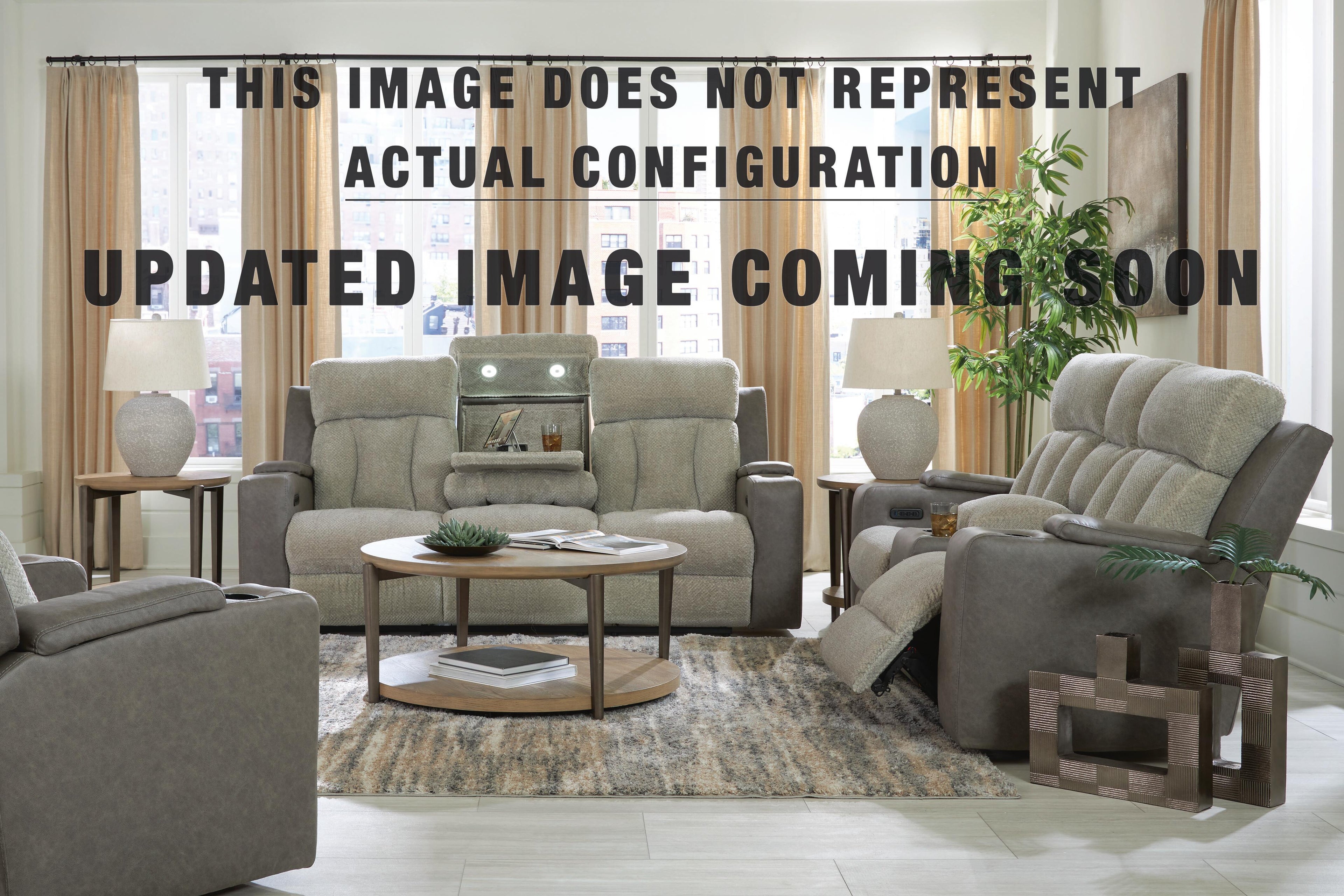 Stately Check Living Room Sets Collection - Sisal
