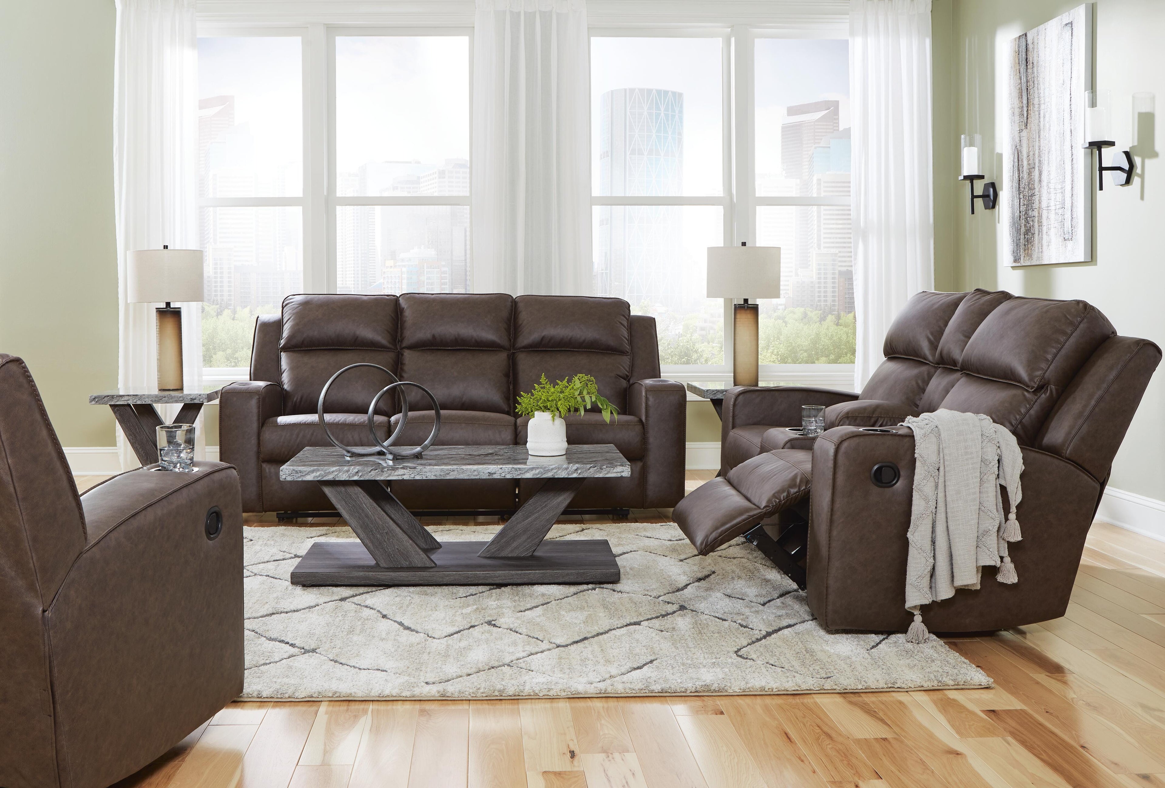 Lavenhorne Living Room Sets Collection - Umber