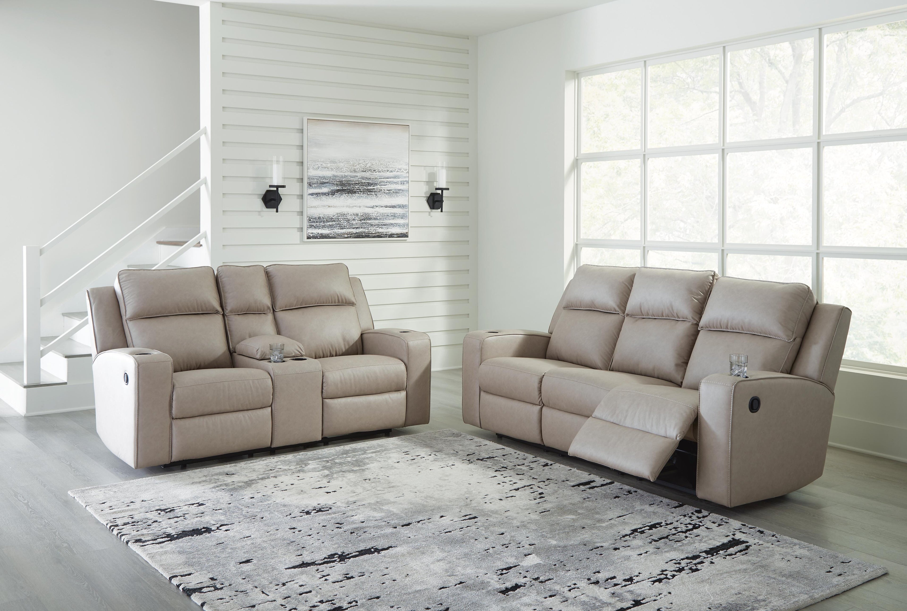 Lavenhorne Sofa and Loveseat - Pebble