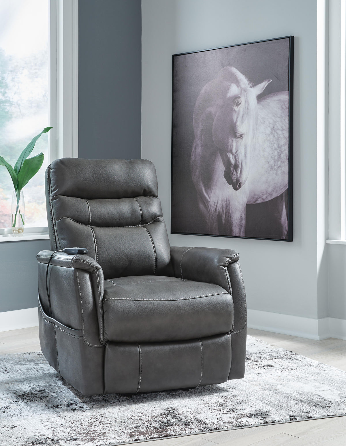 Strawbill Power Lift Recliner - Shadow