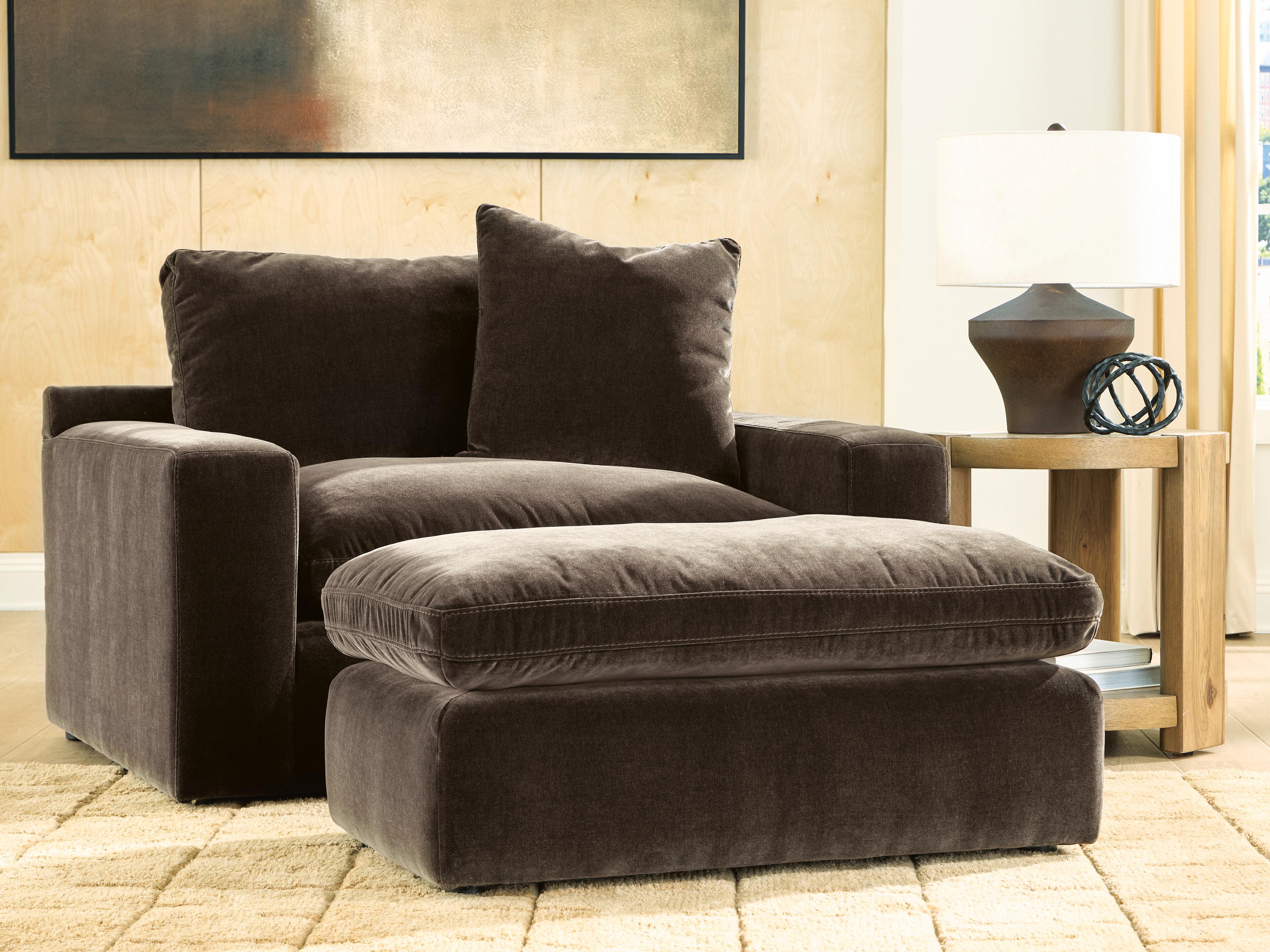 Maxton Heights Oversized Chair and Ottoman - Bittersweet