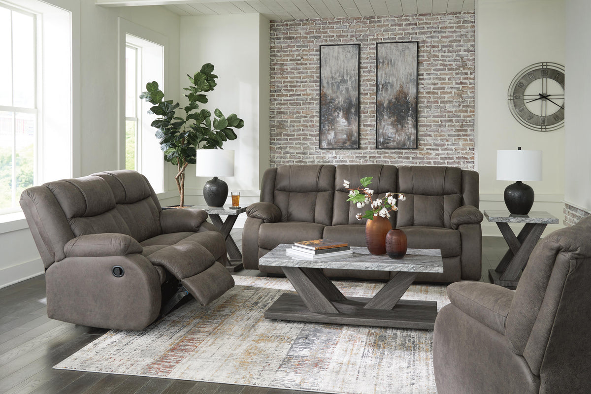 First Base Sofa, Loveseat and Recliner - Gunmetal