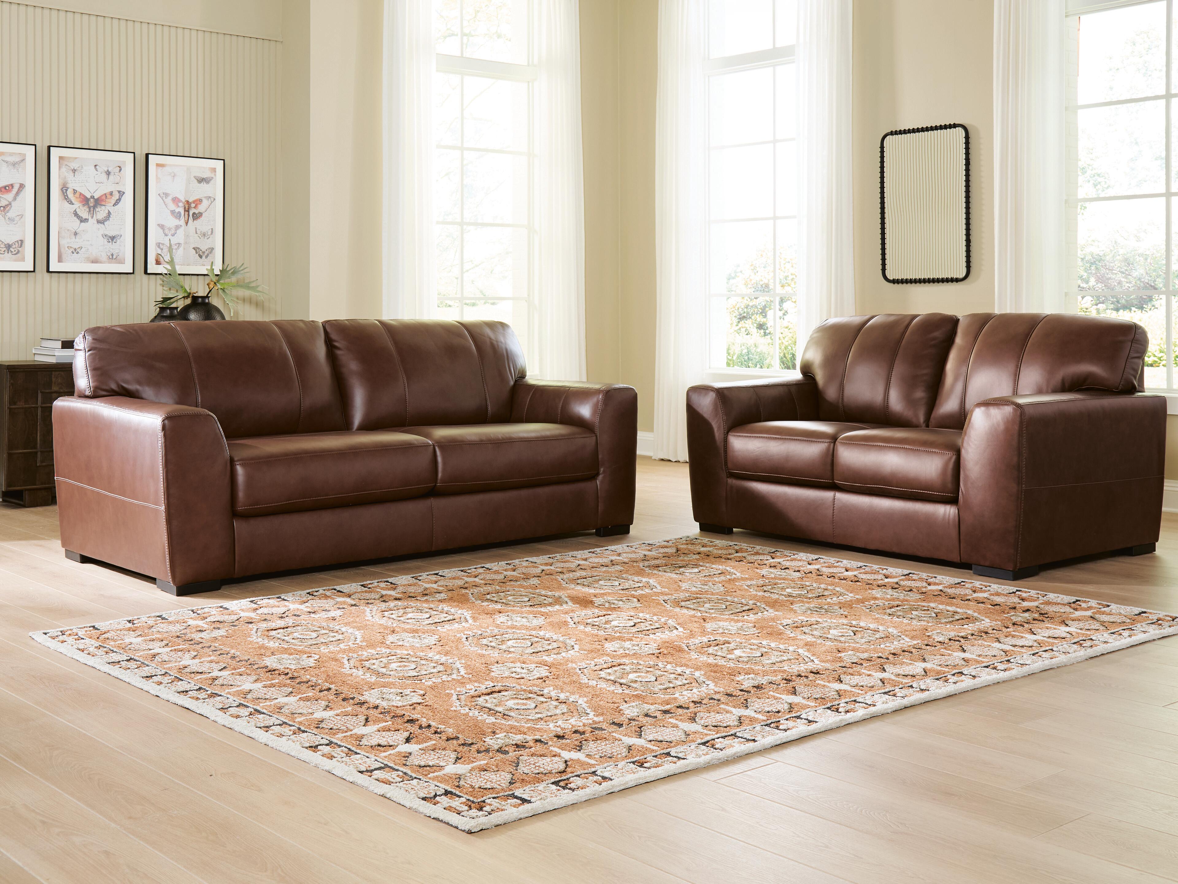Mossano 2 Piece Sofa and Loveseat - Canyon