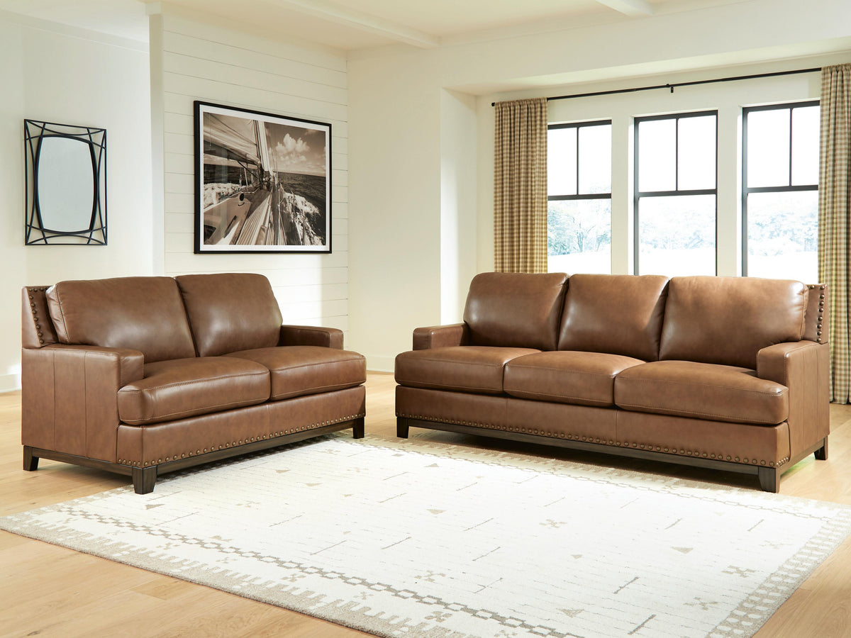 Gambellara 2 Piece Sofa and Loveseat - Amber