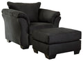 Darcy Chair and Ottoman - Black
