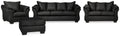 Darcy Sofa, Loveseat, Chair and Ottoman - Black