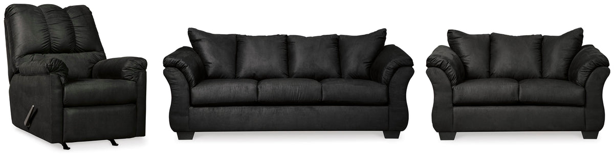 Darcy Living Room Sets Collection - Black