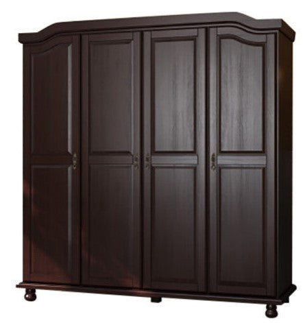 KYLE 4 DOOR WARDROBE (100 % SOILD WOOD)