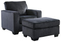 Altari Chair and Ottoman - Slate