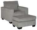 Altari Chair and Ottoman - Alloy