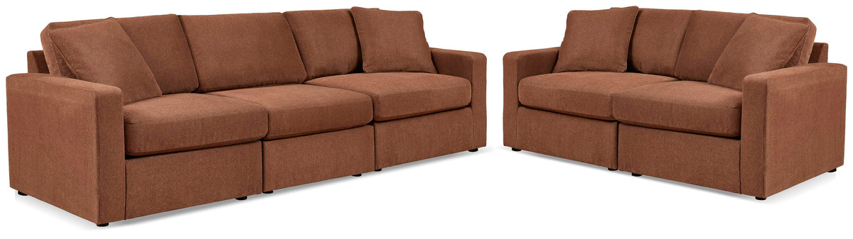 Modmax Sofa and Loveseat - Spice