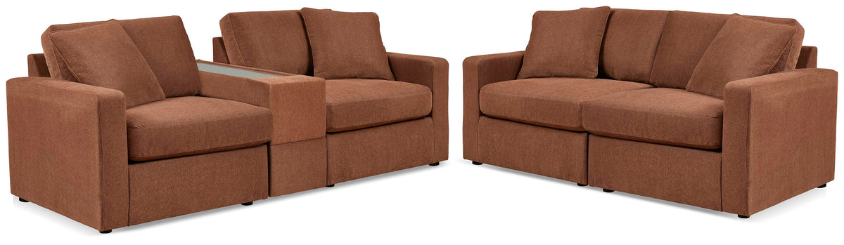 Modmax Sofa and Loveseat - Spice