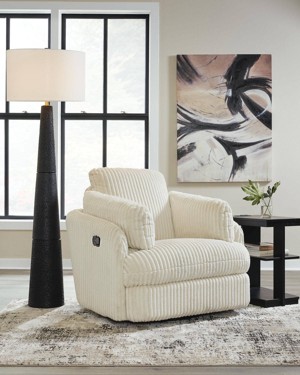 Tie-Breaker Swivel Glider Recliner - Ivory