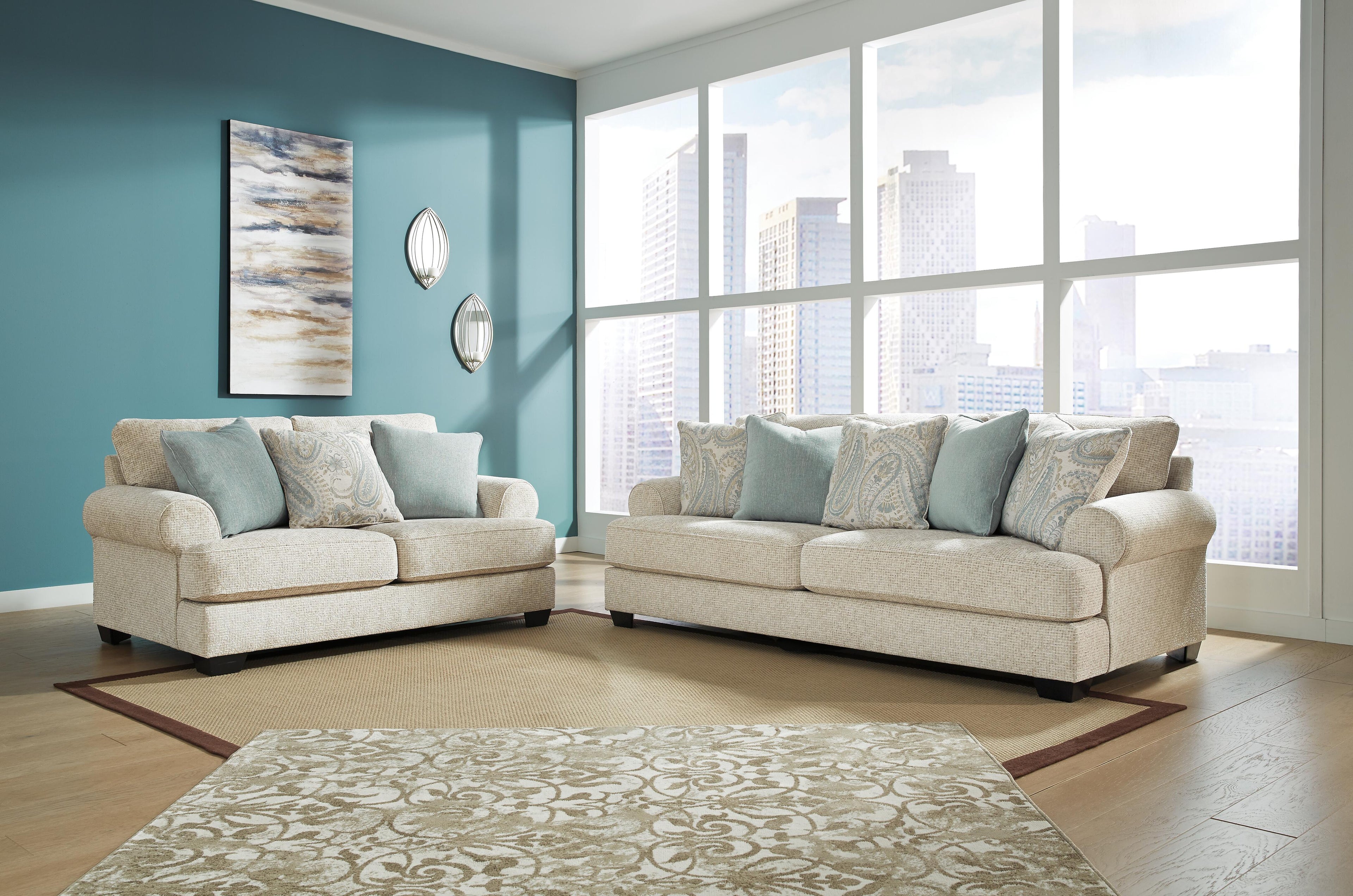 Monaghan Sofa and Loveseat - Sandstone