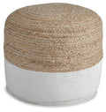 Sweed Valley Pouf - Natural/White