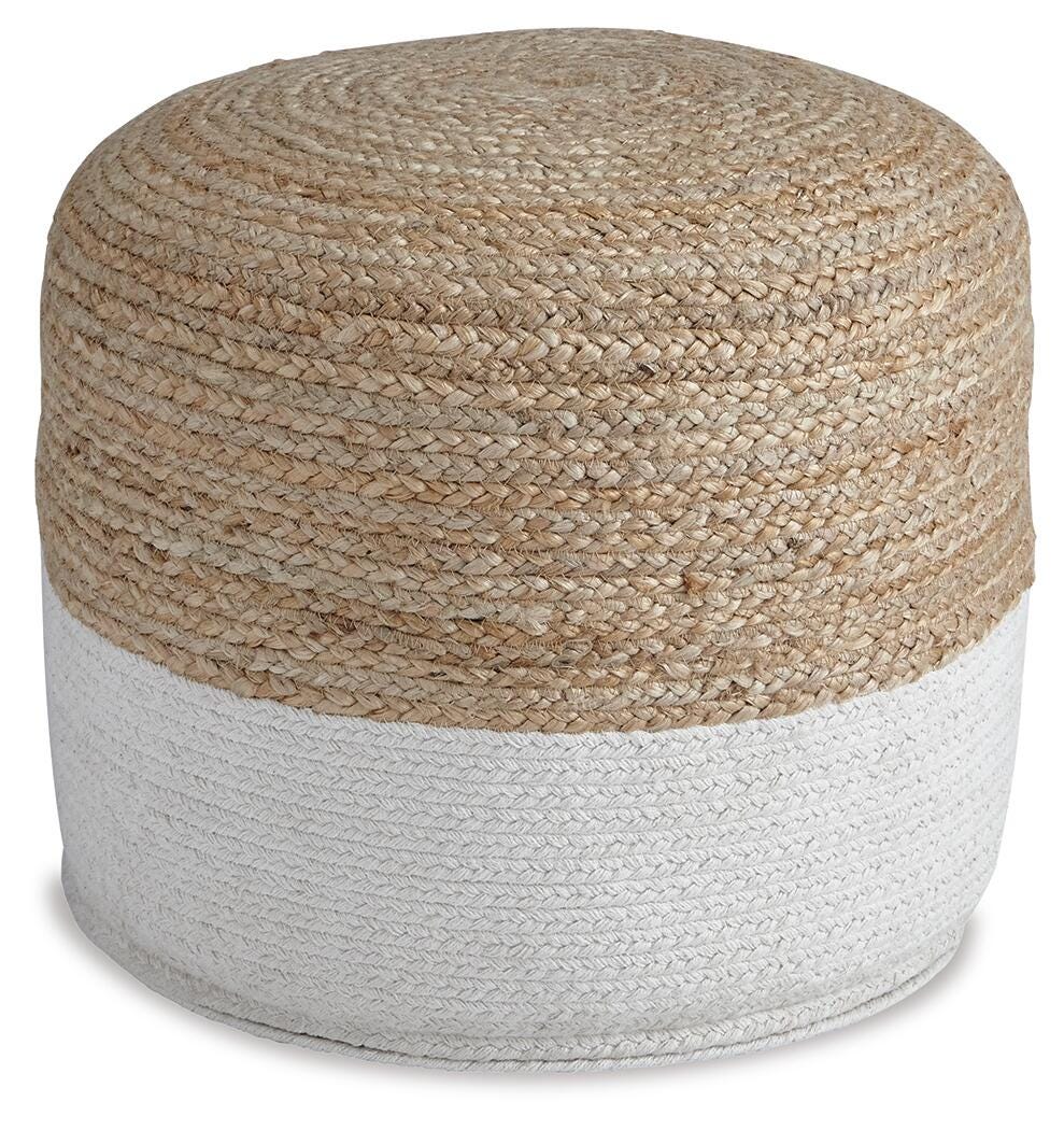 Sweed Valley Pouf - Natural/White