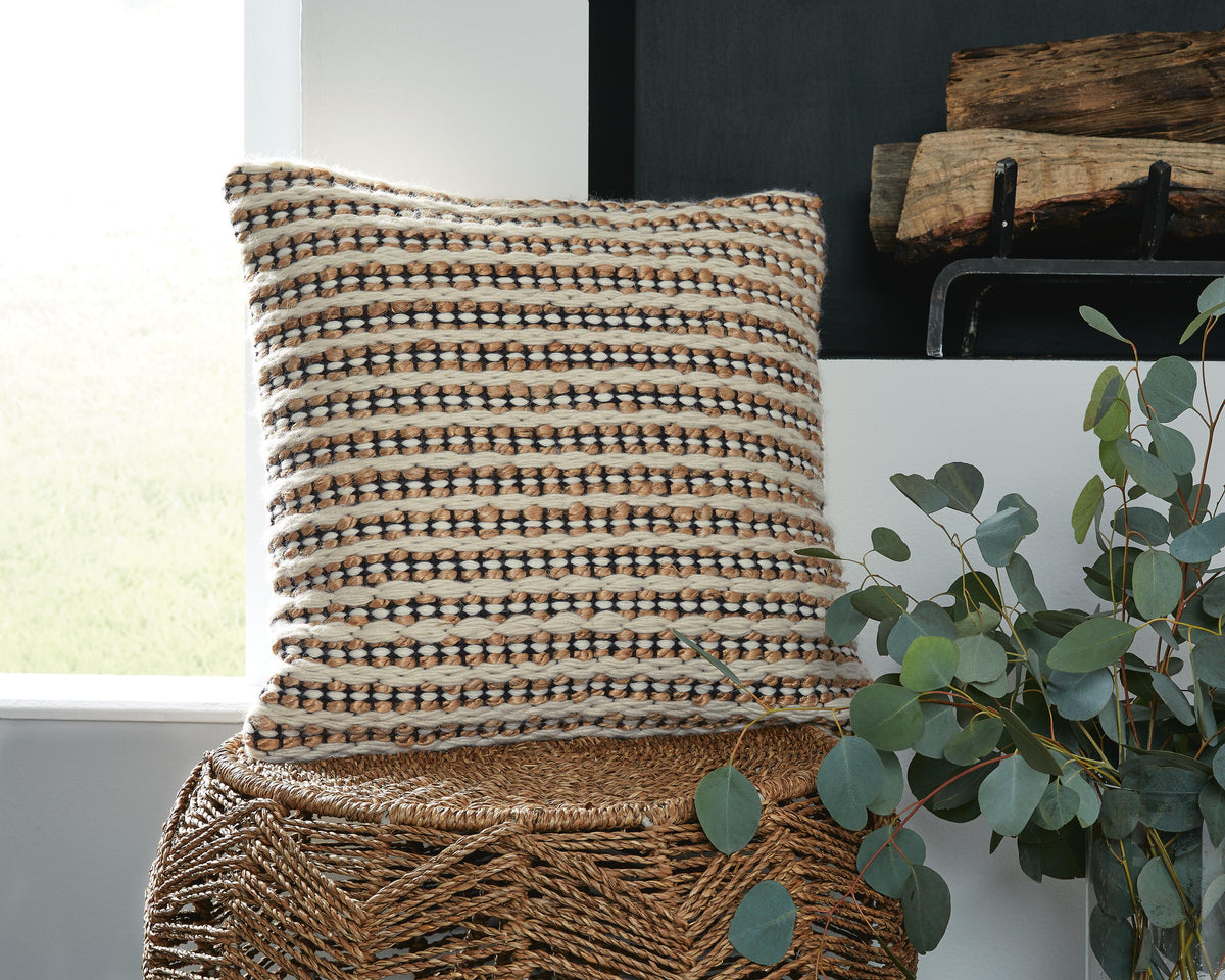 Nealington Pillows Collection - Brown/Black/White