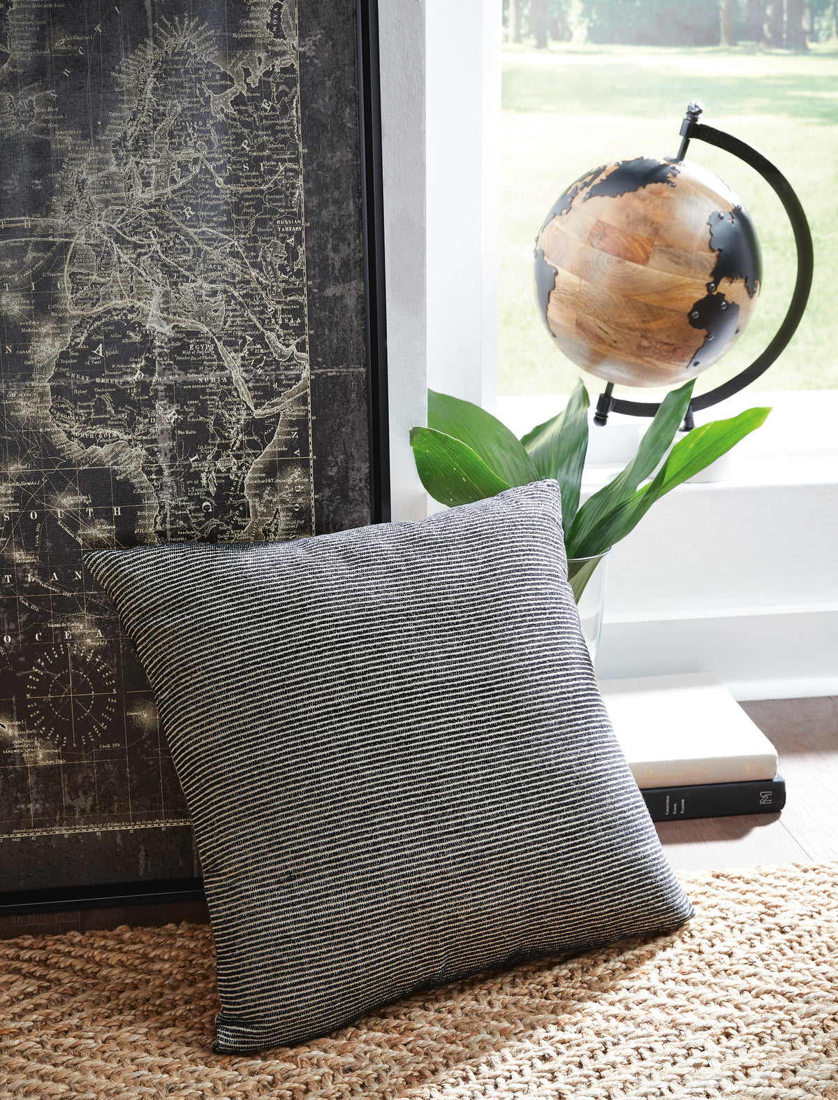 Edelmont Pillows Collection - Black/Linen