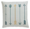 Gyldan Pillow (4/CS) - White/Teal/Gold