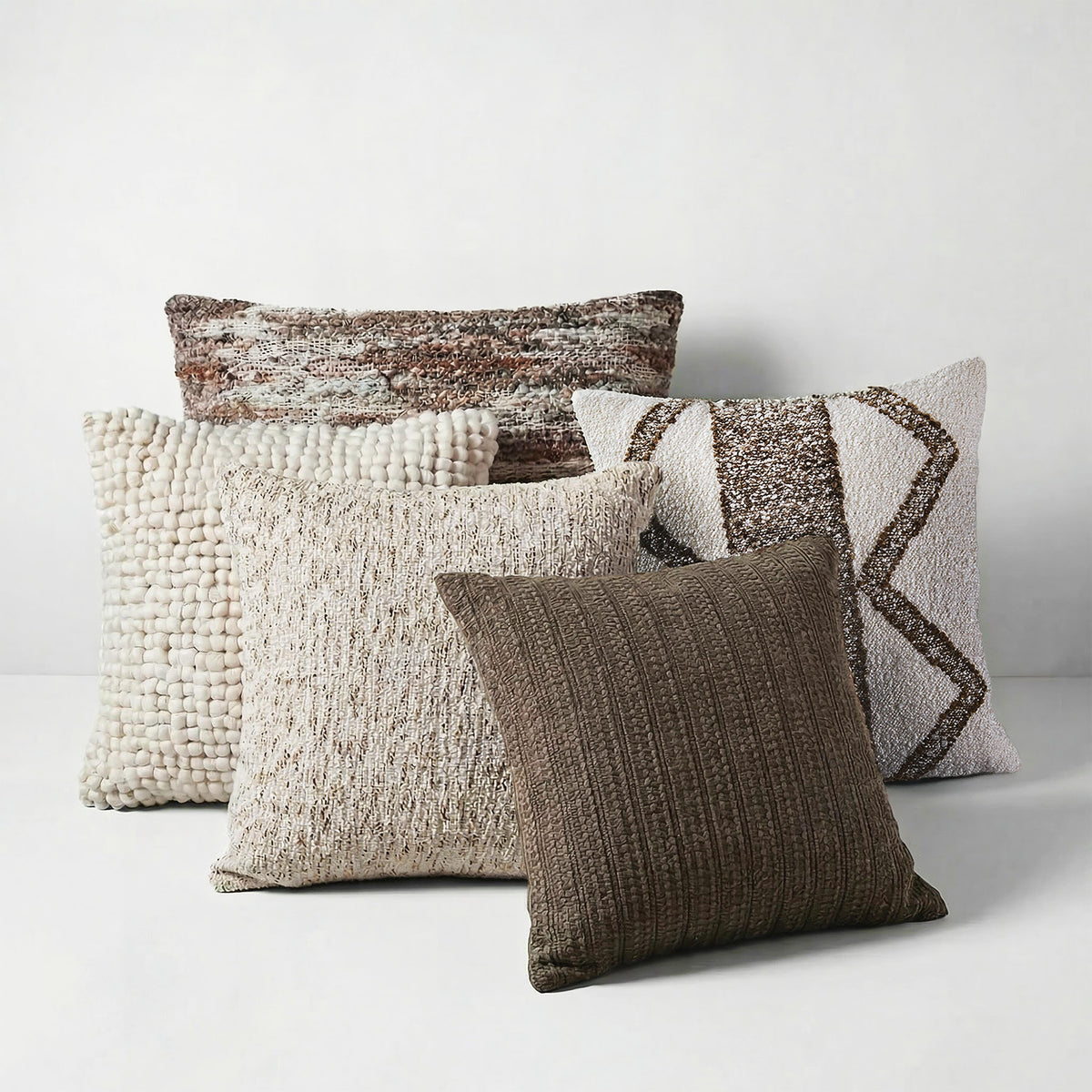 Abler Pillows Collection - Ivory/Gray/Gold