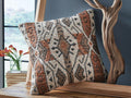Kierenworth Pillow (4/CS) - Sienna/Ivory/Black