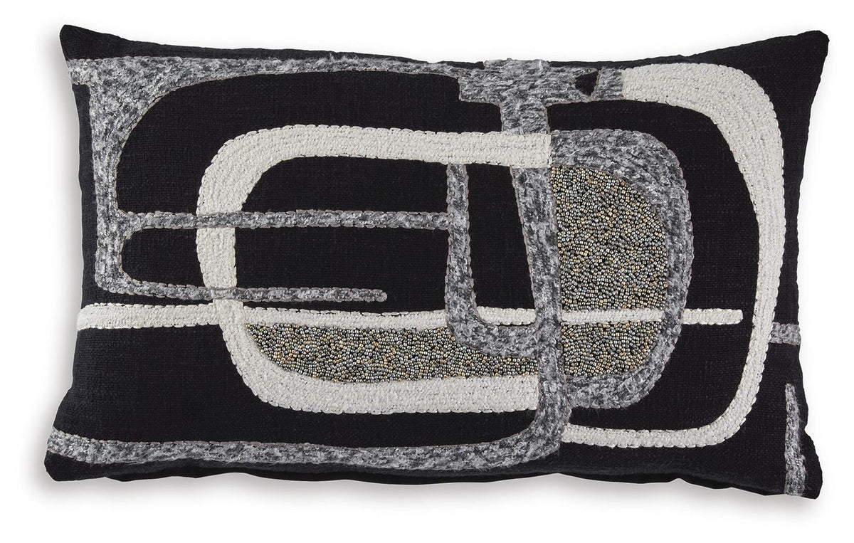 Gavrileigh Pillow (4/CS) - Black/Gray/Ivory