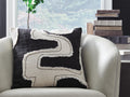 Veerbank Pillow (4/CS) - Black/Beige