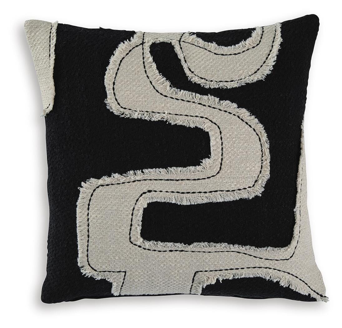 Veerbank Pillow (4/CS) - Black/Beige