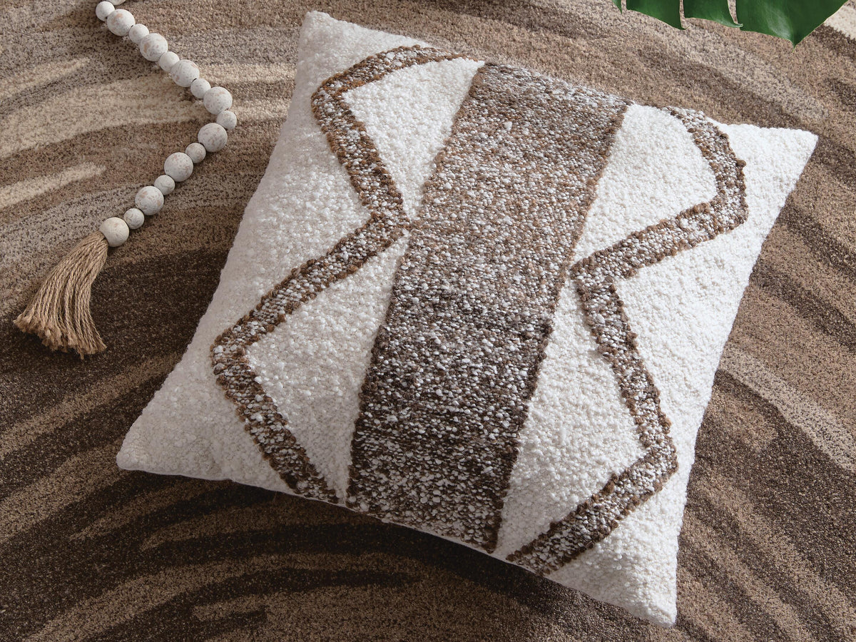 Brettwood Pillow (4/CS) - Ivory/Brown