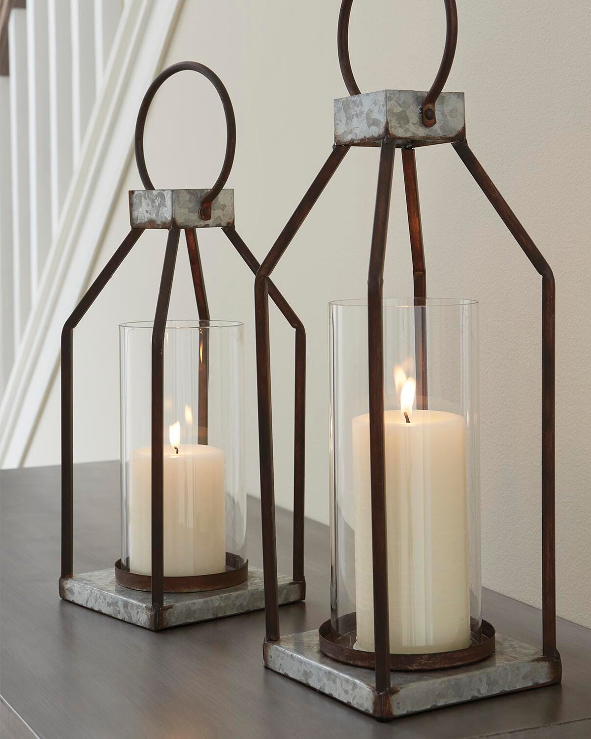 Diedrick Lantern Set (2/CN) - Gray/Black